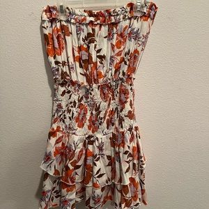 Strapless, smocked boutique dress